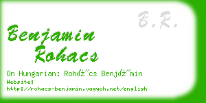 benjamin rohacs business card